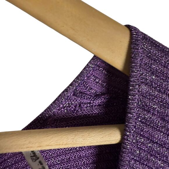 Herve Leger Lurex Ottoman Purple Cut Out Long Sleeve Sweetheart Cocktail Dress M - Picture 9 of 16